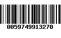 Código de Barras 0059749913270