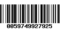 Código de Barras 0059749927925