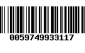 Código de Barras 0059749933117