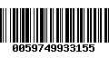 Código de Barras 0059749933155