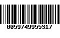 Código de Barras 0059749955317