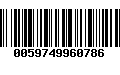 Código de Barras 0059749960786