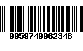 Código de Barras 0059749962346