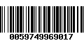 Código de Barras 0059749969017