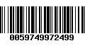 Código de Barras 0059749972499