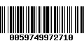 Código de Barras 0059749972710