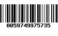 Código de Barras 0059749975735