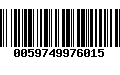 Código de Barras 0059749976015