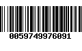 Código de Barras 0059749976091