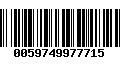 Código de Barras 0059749977715