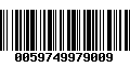 Código de Barras 0059749979009