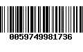 Código de Barras 0059749981736