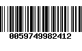 Código de Barras 0059749982412