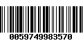 Código de Barras 0059749983570