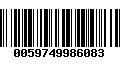 Código de Barras 0059749986083