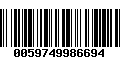 Código de Barras 0059749986694