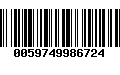 Código de Barras 0059749986724