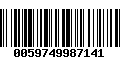 Código de Barras 0059749987141