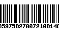 Código de Barras 00597502700721001468