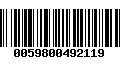 Código de Barras 0059800492119