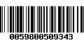 Código de Barras 0059800509343