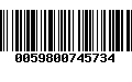 Código de Barras 0059800745734