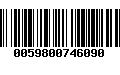 Código de Barras 0059800746090