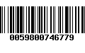 Código de Barras 0059800746779