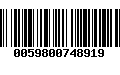 Código de Barras 0059800748919