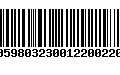 Código de Barras 00598032300122002205