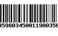 Código de Barras 00598034500119003569