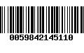 Código de Barras 0059842145110