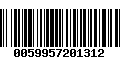 Código de Barras 0059957201312