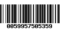 Código de Barras 0059957505359