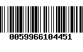 Código de Barras 0059966104451