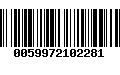 Código de Barras 0059972102281