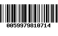 Código de Barras 0059979810714