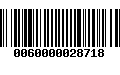 Código de Barras 0060000028718