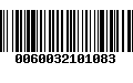 Código de Barras 0060032101083