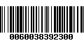 Código de Barras 0060038392300