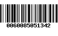 Código de Barras 0060085051342