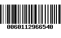 Código de Barras 0060112966540