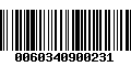 Código de Barras 0060340900231