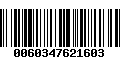 Código de Barras 0060347621603