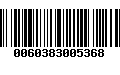 Código de Barras 0060383005368