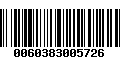 Código de Barras 0060383005726