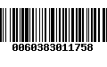 Código de Barras 0060383011758