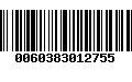 Código de Barras 0060383012755