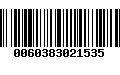 Código de Barras 0060383021535