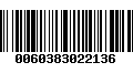 Código de Barras 0060383022136